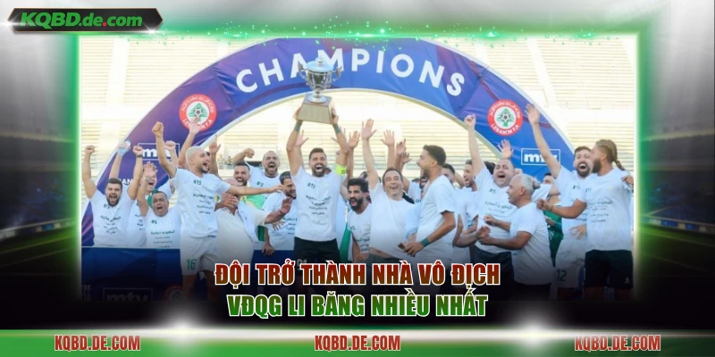 Đội trở thành nhà vô địch VĐQG Li Băng nhiều nhất